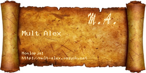 Mult Alex névjegykártya